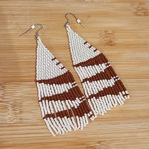 Indigenous beadwork earrings